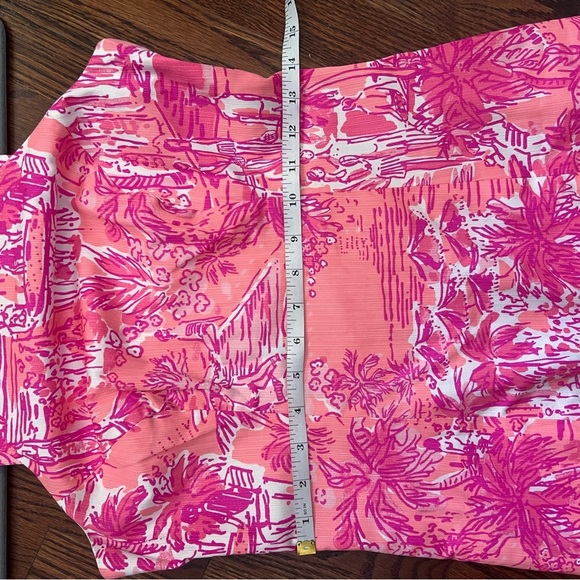 Like New Lilly Pulitzer Simone Shift Pink & White Dress, T Strap Neckline, 0 - Picture 7 of 11